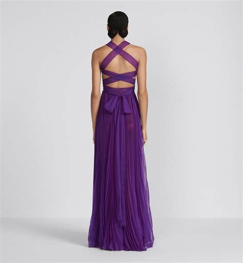 dior purple silk brocade slip dress|Dior Dream Corset Dress Purple Lightweight Silk Chiffon.